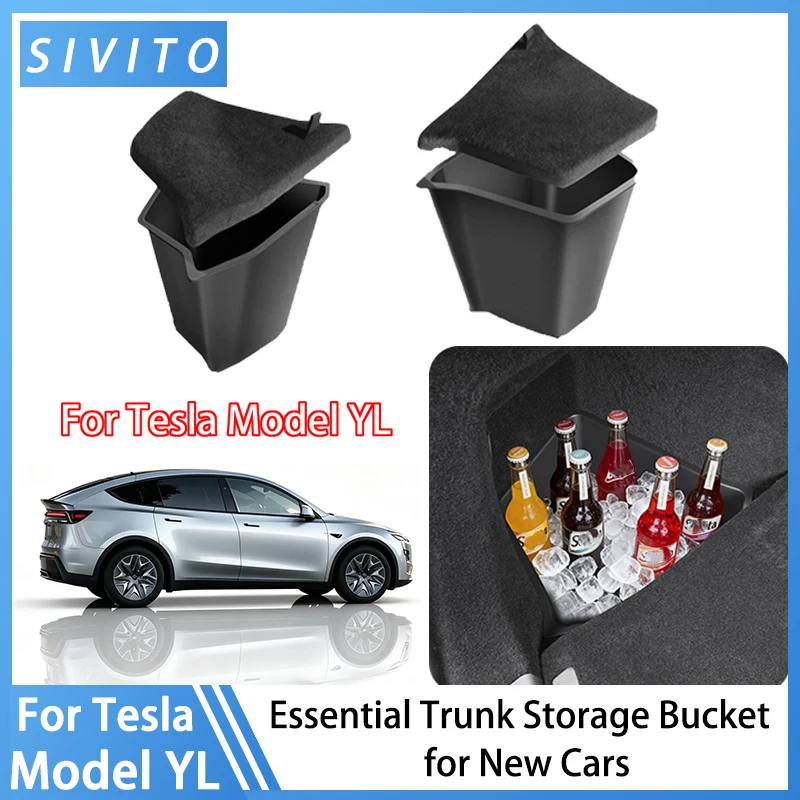 For Tesla Model YL 2026 Trunk Organizer Trunk Storage Bins Rear Trunk Side Storage Box for Model YL Rear Trunk Side Storage Bins