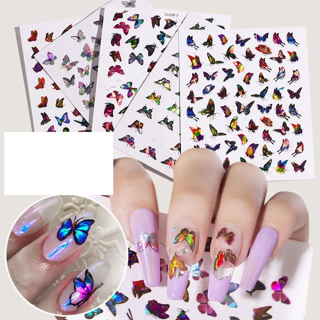 Nail Decals Stickers, 1 Sheet Self-adhesive DIY Nail Art Tips Butterfly for
Nail Decals Stickers, 1 Sheet Self-adhesive DIY Nail Art Tips Butterfly for