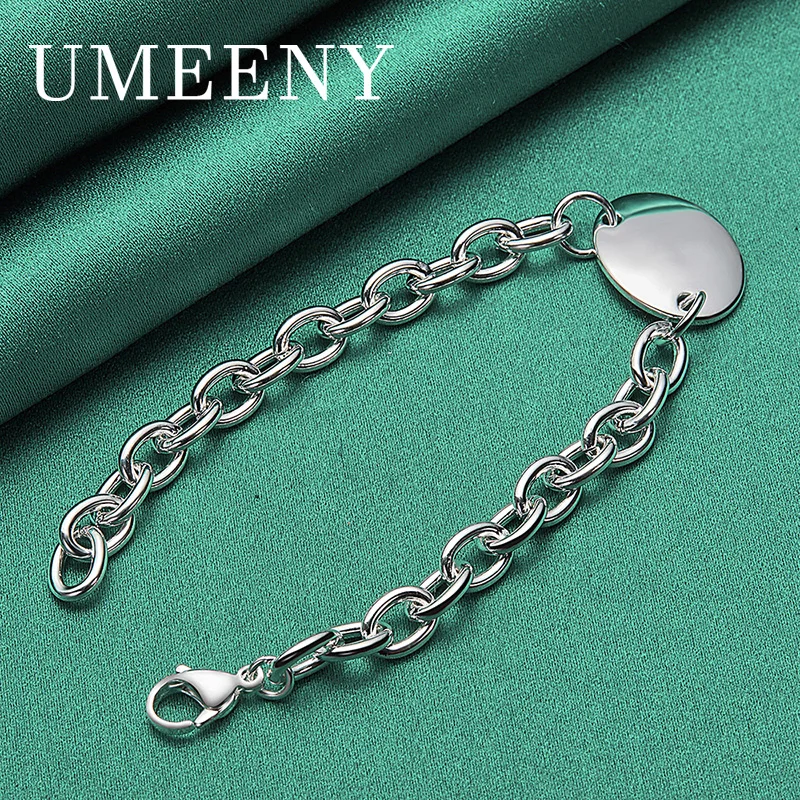 Luxury 925 Sterling Silver 8 Inch Simple Circle Bracelet Women Fashion Accessories Gift Party
Luxury 925 Sterling Silver 8 Inch Simple Circle Bracelet Women Fashion Accessories Gift Party