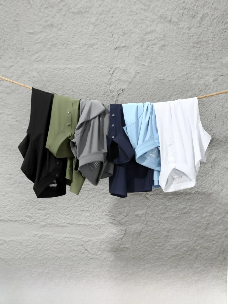 Comfortable Seamless Heat-Resistant Breathable Summer High-End Men's Simple Collar T-Shirt Short Sleeve Shirt Cool Feeling
Comfortable Seamless Heat-Resistant Breathable Summer High-End Men's Simple Collar T-Shirt Short Sleeve Shirt Cool Feeling