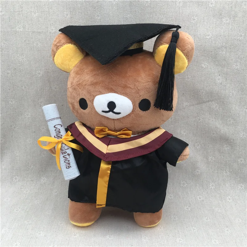 30cm Graduation Doctor Hat Rilakkuma Plush Stuffed Toy With Graduation Gown Cap Diploma Cartoon Doll Souvenir Gift
30cm Graduation Doctor Hat Rilakkuma Plush Stuffed Toy With Graduation Gown Cap Diploma Cartoon Doll Souvenir Gift