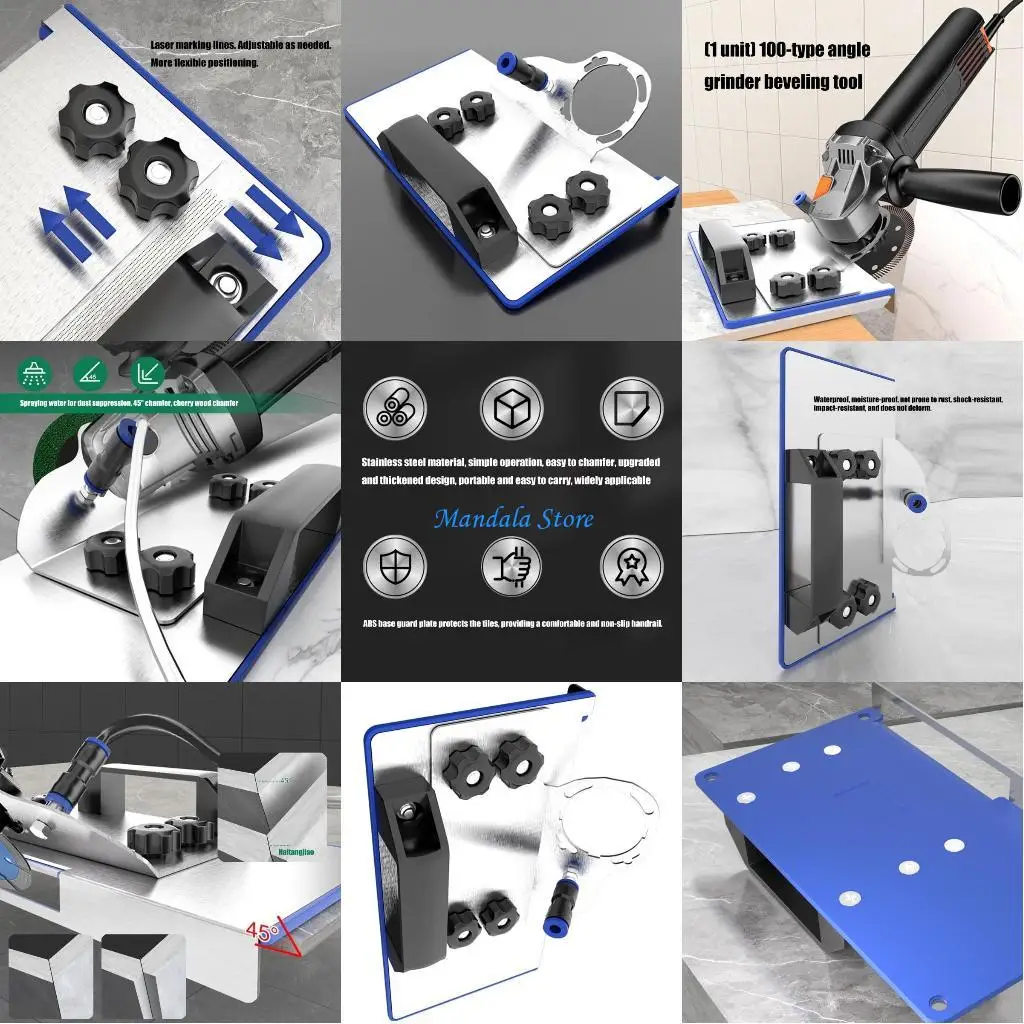 U2JC Stainless Steel Grinder Holders With Adjustable Guide Rails For Precise 45° Tile Edges Cutting
U2JC Stainless Steel Grinder Holders With Adjustable Guide Rails For Precise 45° Tile Edges Cutting
