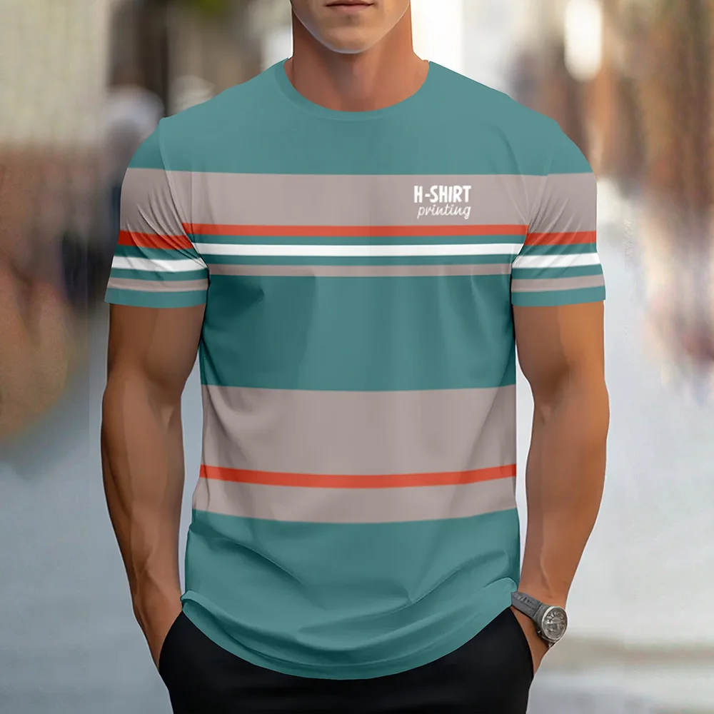 Fashion Stripe Printed Short Sleeve Clothing 2025 Casual Men's Apparel Simple Loose Male T-shirt Top Soft Breathable Menswear
Fashion Stripe Printed Short Sleeve Clothing 2025 Casual Men's Apparel Simple Loose Male T-shirt Top Soft Breathable Menswear