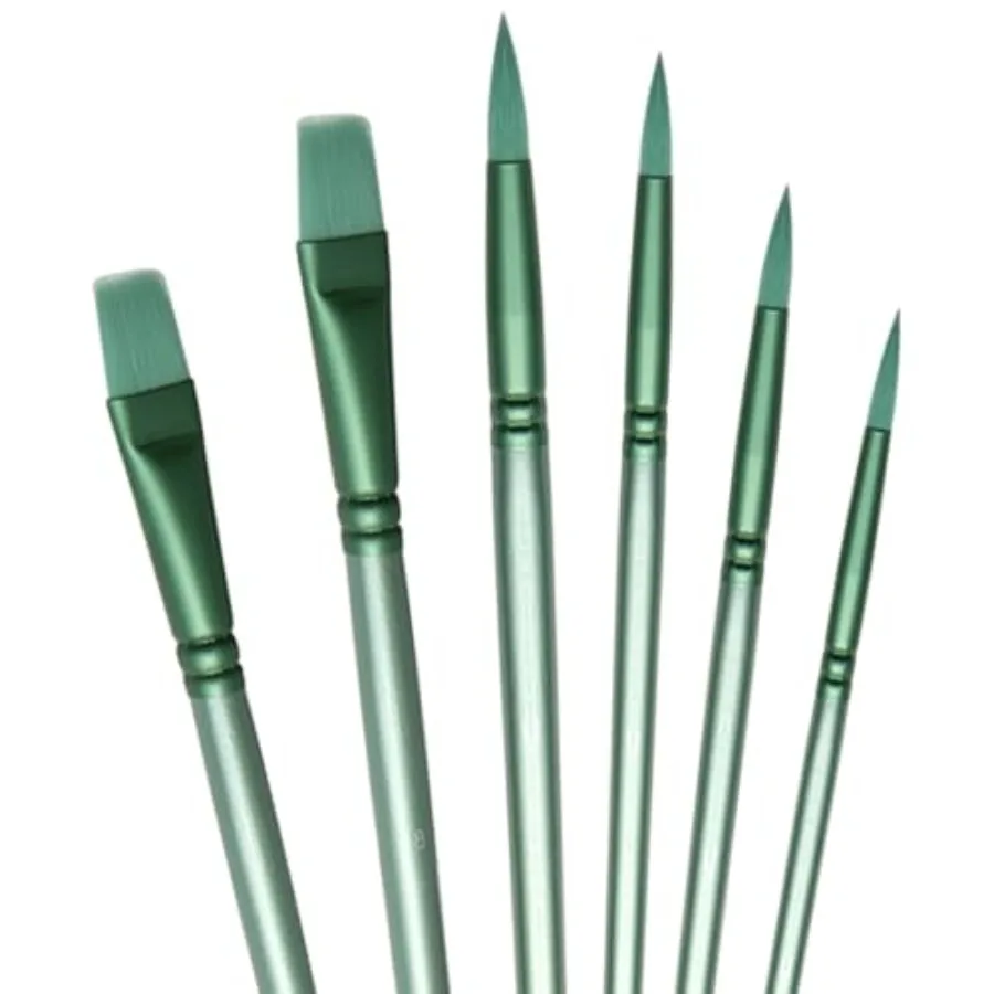 Acrylic Paint Brush Set, 6 pcs Watercolor Brushes, Painting Brush Nylon Hair Brushes for All Purpose Oil Watercolor Painting Be
Acrylic Paint Brush Set, 6 pcs Watercolor Brushes, Painting Brush Nylon Hair Brushes for All Purpose Oil Watercolor Painting Be