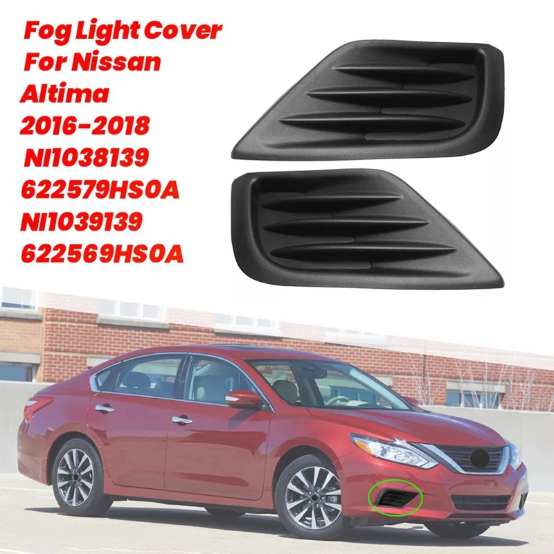 1Pair Car Front Bumper Fog Light Cover Bezel 622569HS0A 622579HS0A For Nissan Altima 2016-2018 Without Fog Lamp Hole
1Pair Car Front Bumper Fog Light Cover Bezel 622569HS0A 622579HS0A For Nissan Altima 2016-2018 Without Fog Lamp Hole