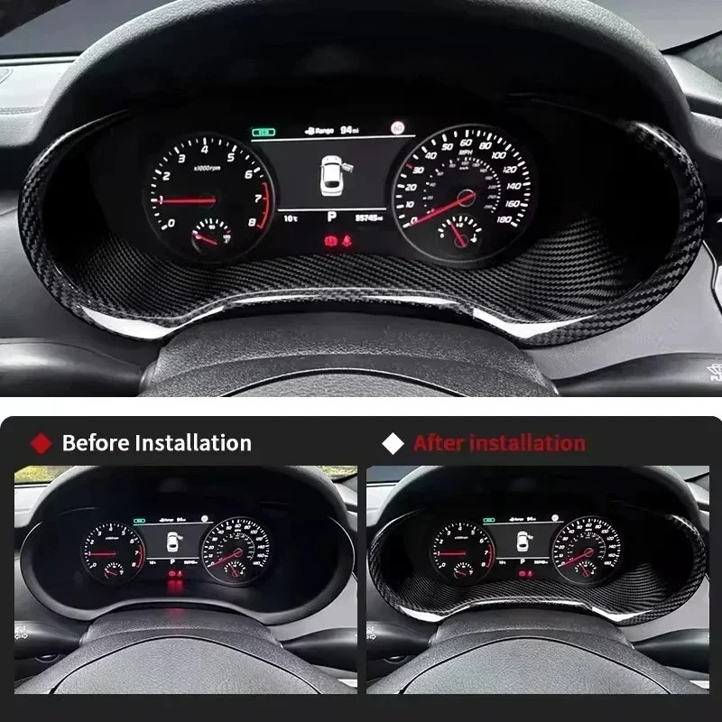 For KIA Stinger Real Dry Carbon Fiber 2018-2023 Speedometer Decorativ Frame Interior Decoration Modification Accessories
For KIA Stinger Real Dry Carbon Fiber 2018-2023 Speedometer Decorativ Frame Interior Decoration Modification Accessories