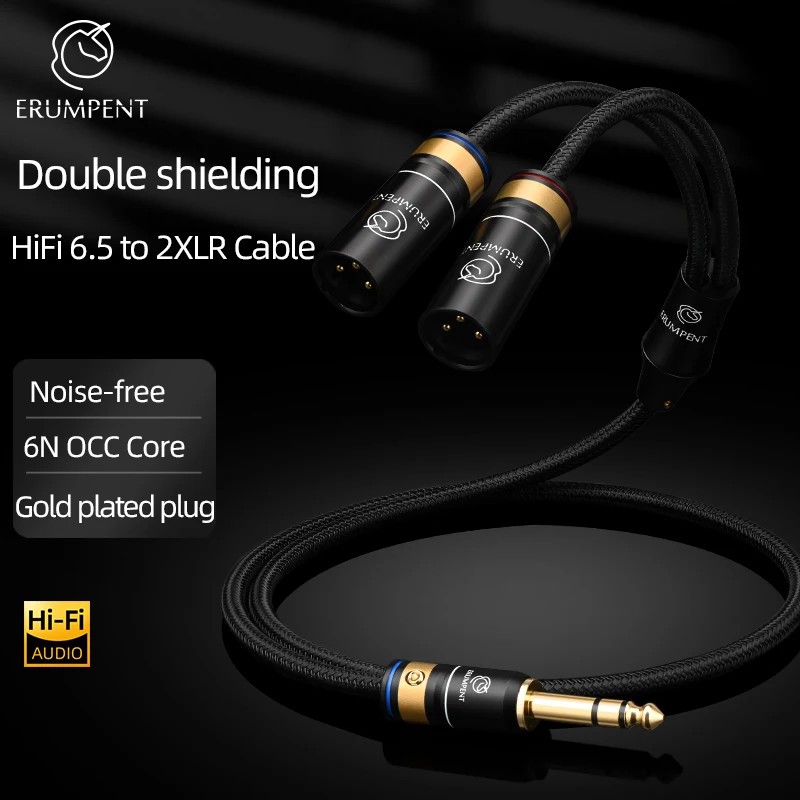 HiFi 6.5mm to 2XLR Audio Cable Hi-end 6.5TRS Jack to 2XLR Male/Female Cable for Mixer Amplifier Speaker
HiFi 6.5mm to 2XLR Audio Cable Hi-end 6.5TRS Jack to 2XLR Male/Female Cable for Mixer Amplifier Speaker