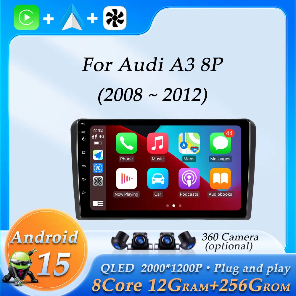 Wireless CarPlay DSP Stereo Split Screen for Audi A3 8P 2008 - 2012 Car Radio Video Audio Multimedia Player Bluetooth GPS Navi
Wireless CarPlay DSP Stereo Split Screen for Audi A3 8P 2008 - 2012 Car Radio Video Audio Multimedia Player Bluetooth GPS Navi