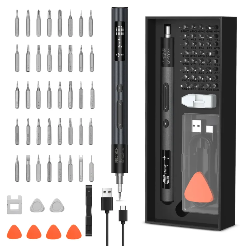 Электрический шуруповерт ORIA 50 в 1, беспроводной, перезаряжаемый, набор прецизионных отверток с насадками для ремонта телефонов, ноутбуков, очков
Электрический шуруповерт ORIA 50 в 1, беспроводной, перезаряжаемый, набор прецизионных отверток с насадками для ремонта телефонов, ноутбуков, очков