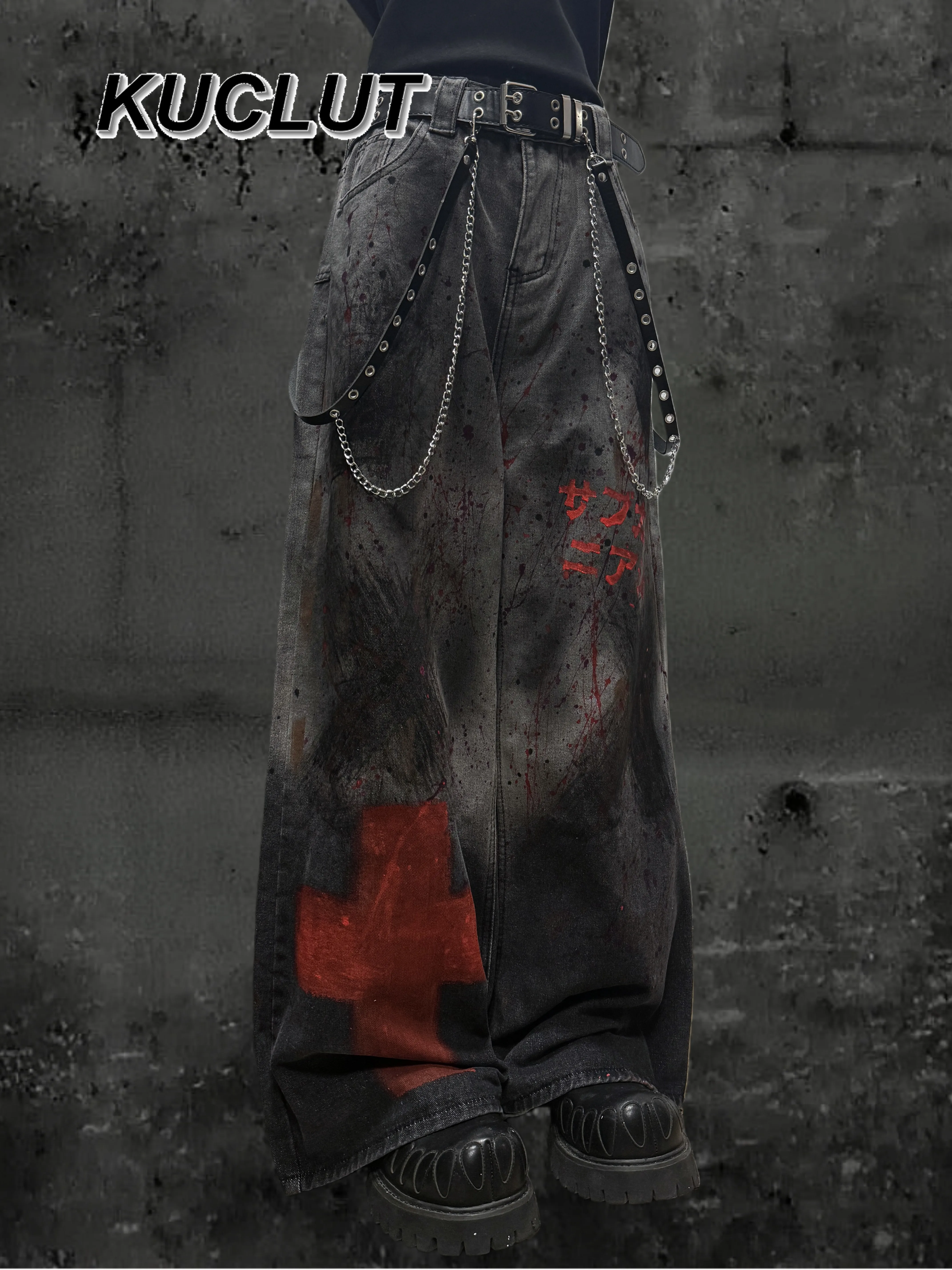 Japanese Style Wasteland Vintage Washed Denim Jeans Unisex Subculture Y2K Wide-Leg Trousers Hand-Painted Long Pants Autumn
Japanese Style Wasteland Vintage Washed Denim Jeans Unisex Subculture Y2K Wide-Leg Trousers Hand-Painted Long Pants Autumn