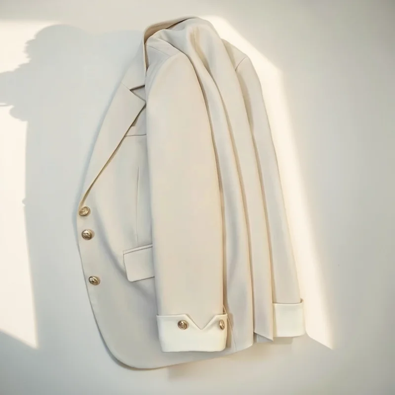 Blazers Womans Elegant And Youthful Blazer PU Female Crop Club Modern No Button Design Diagonal Cut Hem Tier Back Side All-Match
Blazers Womans Elegant And Youthful Blazer PU Female Crop Club Modern No Button Design Diagonal Cut Hem Tier Back Side All-Match