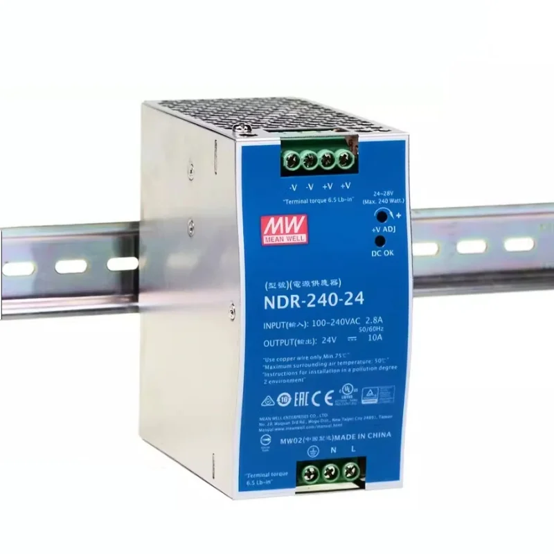 MEAN WELL NDR-240 NDR-240-24 NDR-240-48 240W Single Output Industrial DIN RAIL NDR-240 Series
MEAN WELL NDR-240 NDR-240-24 NDR-240-48 240W Single Output Industrial DIN RAIL NDR-240 Series