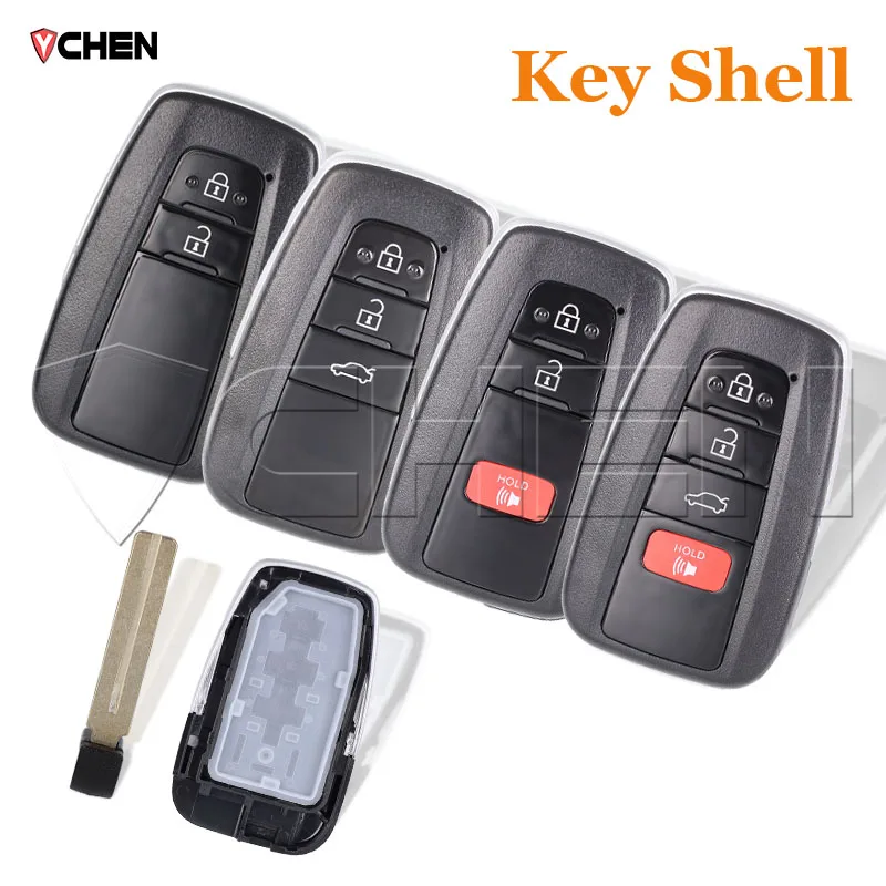 Car Key Shell fit Toyota Corolla Avalon C-HR LC Land Cruiser 2/3/4 Buttons Auto Housing Smart Fob Cover with Logo Aftermarket
Car Key Shell fit Toyota Corolla Avalon C-HR LC Land Cruiser 2/3/4 Buttons Auto Housing Smart Fob Cover with Logo Aftermarket