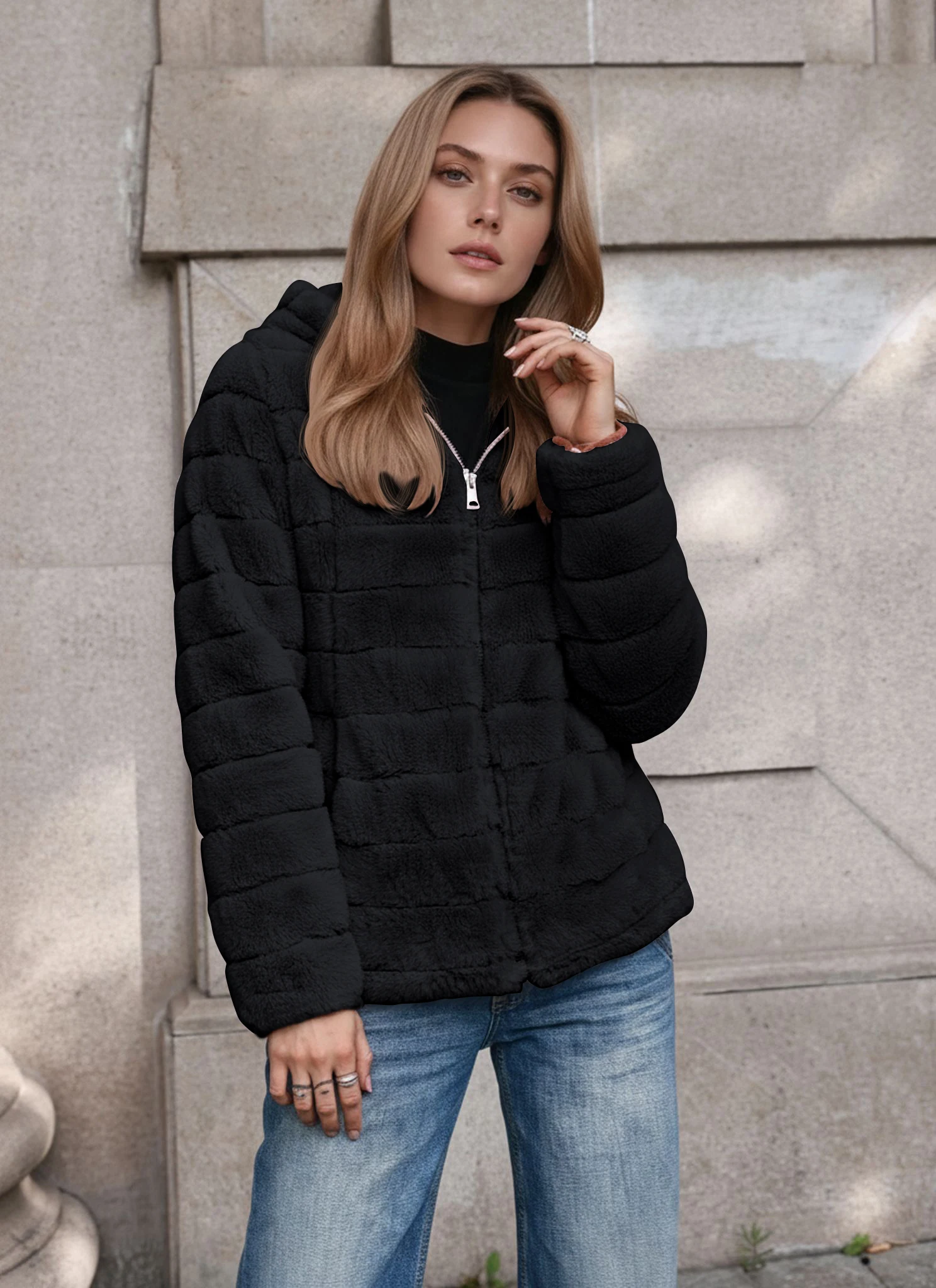 Женская модная зимняя шуба из искусственного меха с капюшоном и карманами — ваш идеальный осенне-зимний эффект
Женская модная зимняя шуба из искусственного меха с капюшоном и карманами — ваш идеальный осенне-зимний эффект