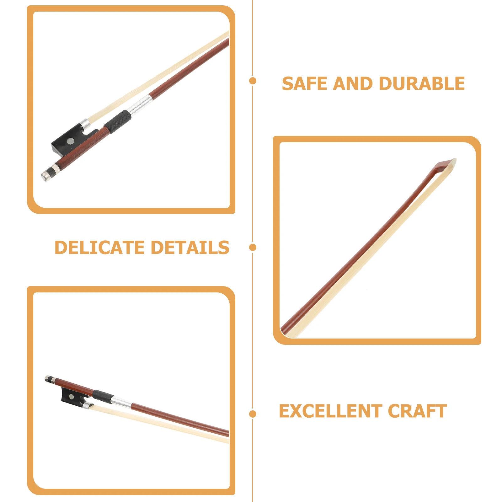 Handmade Wooden Violin Horsetail Hair Well Balanced Durable Practice Bow For Students Violin Accessory Replacement Part
Handmade Wooden Violin Horsetail Hair Well Balanced Durable Practice Bow For Students Violin Accessory Replacement Part