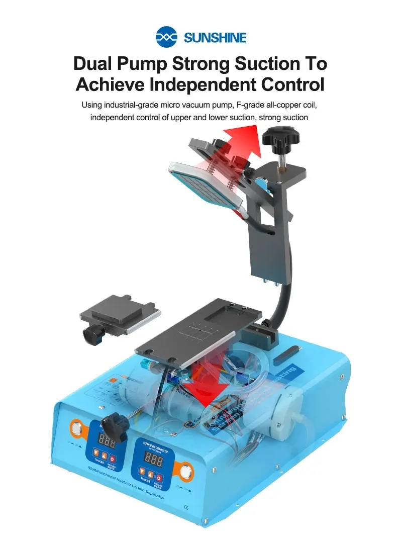 SUNSHINE S-918M Multi Functional Thermal Screen Separation Machine Universal Curved and Flat Screens Repair Tools
SUNSHINE S-918M Multi Functional Thermal Screen Separation Machine Universal Curved and Flat Screens Repair Tools
