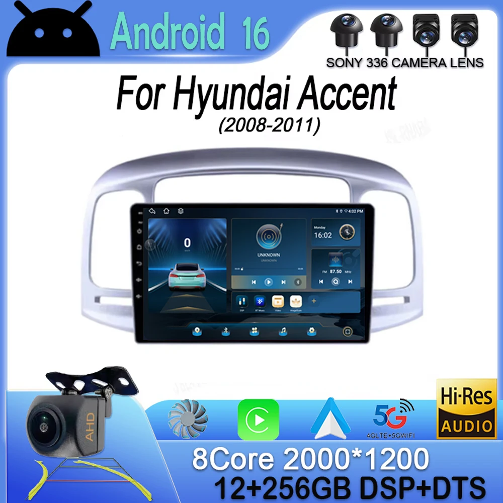 Android 16 Auto For Hyundai Accent 2008 2009 2010 2011 Car Radio Multimedia Video Player Navigation GPS 360 Camera No 2din dvd
Android 16 Auto For Hyundai Accent 2008 2009 2010 2011 Car Radio Multimedia Video Player Navigation GPS 360 Camera No 2din dvd