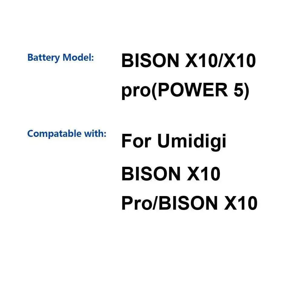 6150 мАч, высокая совместимость для Umidigi Umi Bison X10 Pro Power 5, запасной аккумулятор премиум-класса для мобильного телефона
6150 мАч, высокая совместимость для Umidigi Umi Bison X10 Pro Power 5, запасной аккумулятор премиум-класса для мобильного телефона