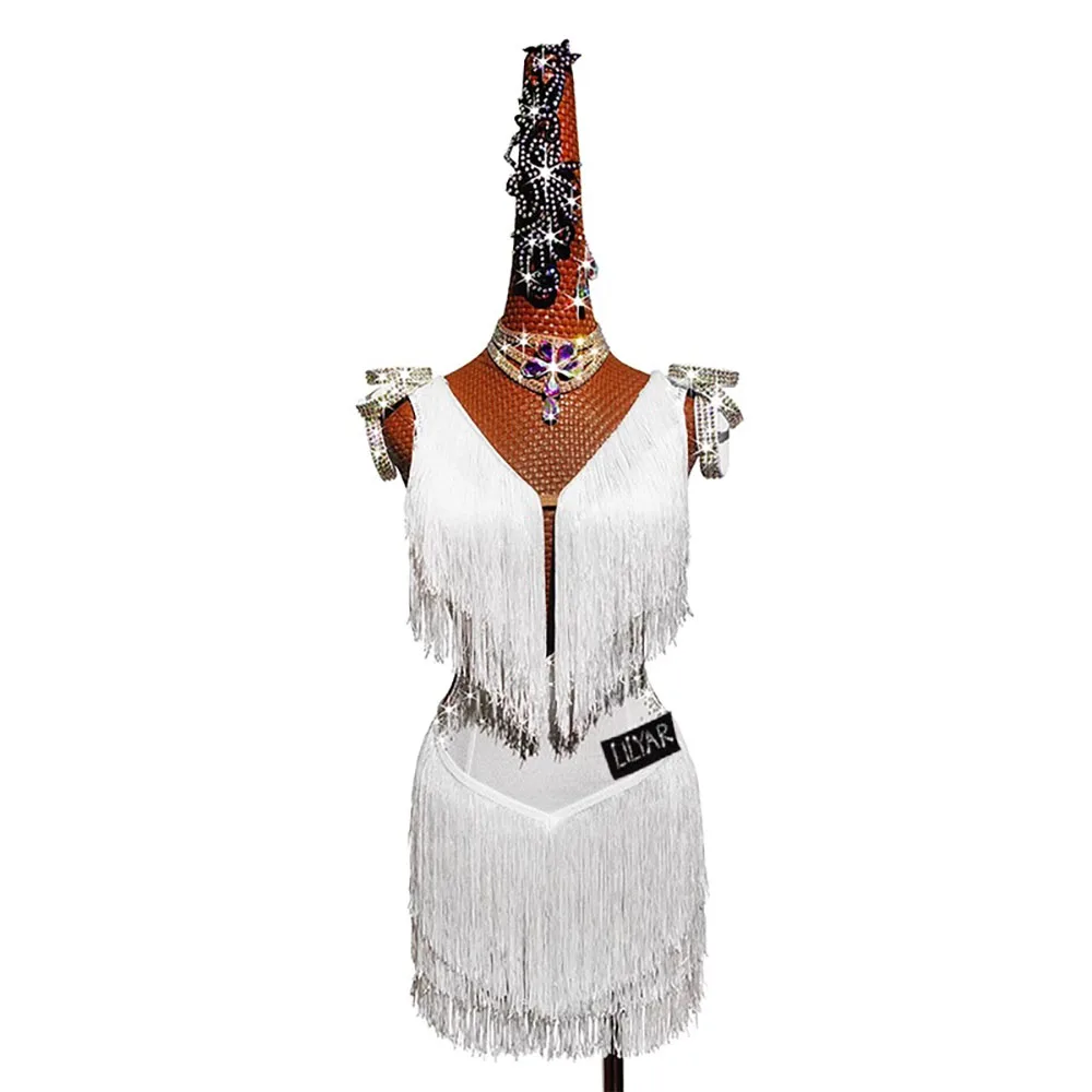 Latin Dance Competition Stage Show Women's High-end Custom Full Tassel Rumba Tango Blackpool Dress for Kids
Latin Dance Competition Stage Show Women's High-end Custom Full Tassel Rumba Tango Blackpool Dress for Kids
