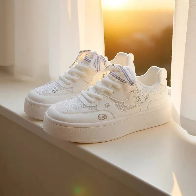 Women Cute Cartoon Kitten Platform Sneakers Girls Two Tone Plaid Dual Laces Paw Heart Trainer Breathable Mesh School Shoes
Women Cute Cartoon Kitten Platform Sneakers Girls Two Tone Plaid Dual Laces Paw Heart Trainer Breathable Mesh School Shoes
