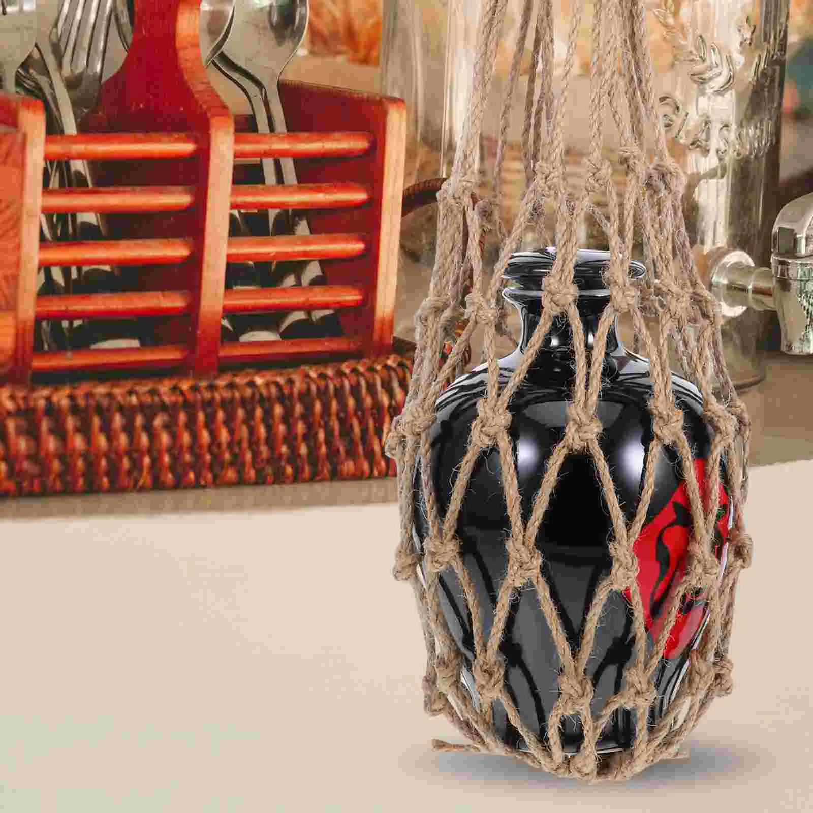 2pcs Bottle Net Sleeve Macrame Bottle Carrier Jar Packaging Bag Handwoven Bottle Mesh Basket For Bottle
2pcs Bottle Net Sleeve Macrame Bottle Carrier Jar Packaging Bag Handwoven Bottle Mesh Basket For Bottle