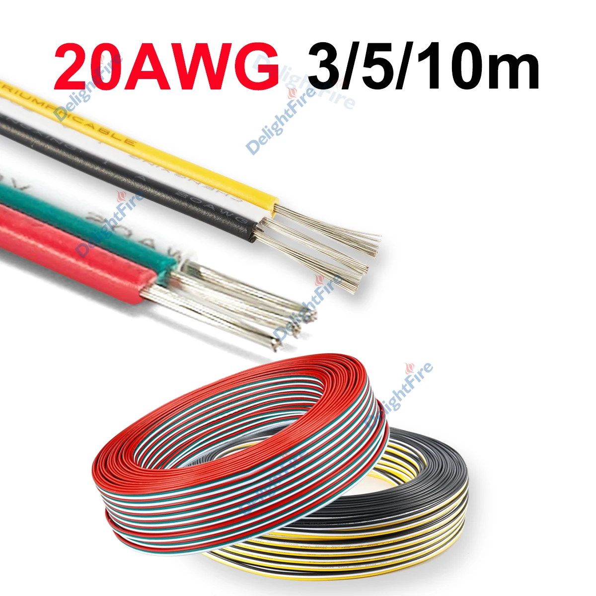 12V 3 Pin LED Hookup Wire 20 Gauge Tinned Copper Cable For WS2812B WS2811 SK6812 Dream Color Light Strips SM JST Connectors
12V 3 Pin LED Hookup Wire 20 Gauge Tinned Copper Cable For WS2812B WS2811 SK6812 Dream Color Light Strips SM JST Connectors