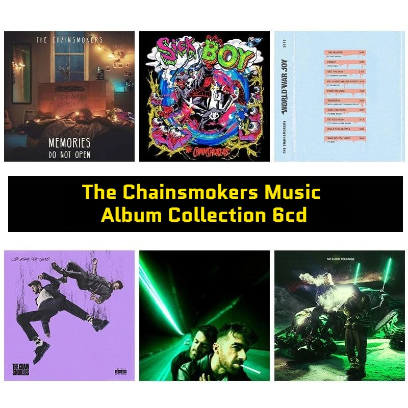 The Chainsmokers 6CD Music Album Collection, Lossless Audio EDM Electronic Music CD, Color Disc, CD Only, Audio CD Disc
The Chainsmokers 6CD Music Album Collection, Lossless Audio EDM Electronic Music CD, Color Disc, CD Only, Audio CD Disc