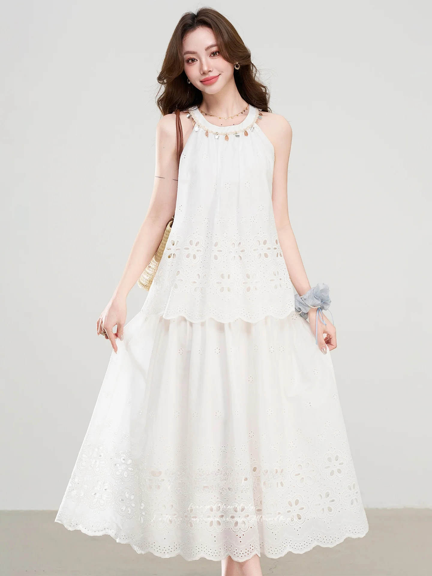 Summer n Neline Dr Women's Holiday Sle Floral Embroidery Hollow out A-Line Long Dr French Sle High Waist
Summer n Neline Dr Women's Holiday Sle Floral Embroidery Hollow out A-Line Long Dr French Sle High Waist