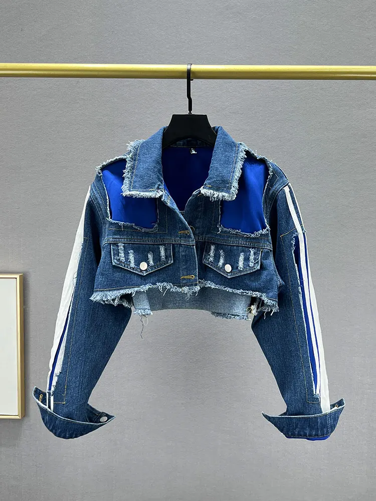 Trendy ort Denim Jaet Women's Loose Fit Slimming Sle Autumn New Arrival European Faion Collar Button up Coat
Trendy ort Denim Jaet Women's Loose Fit Slimming Sle Autumn New Arrival European Faion Collar Button up Coat