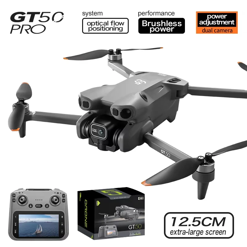 GT50 PRO Drone 4K HD 90° Camera Optical Flow Positioning Professional EIS WIFI FPV UAV Screen Remote Control Quadcopter Fold Toy
GT50 PRO Drone 4K HD 90° Camera Optical Flow Positioning Professional EIS WIFI FPV UAV Screen Remote Control Quadcopter Fold Toy