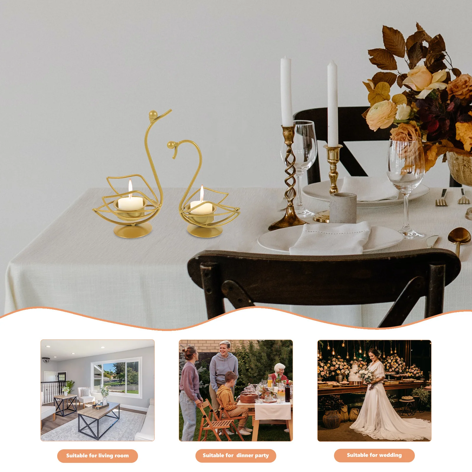 2Pcs Holders Iron Metal Decorative Vintage Candlestick Holders Table Centerpiece Wedding Reception Decor
2Pcs Holders Iron Metal Decorative Vintage Candlestick Holders Table Centerpiece Wedding Reception Decor