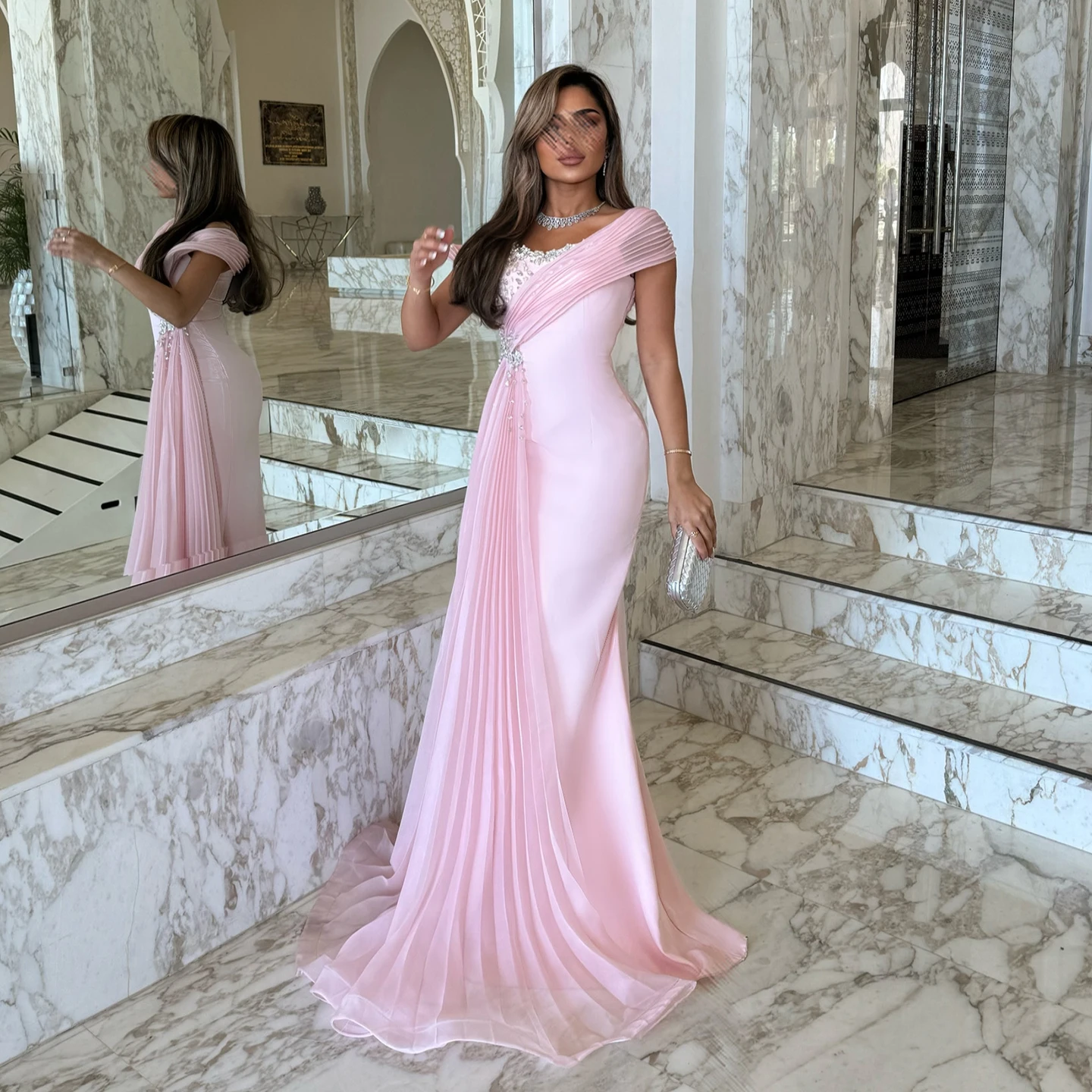 Шарон Саид светло-розовые вечерние платья русалки с открытыми плечами плиссированные из бисера для женщин свадебное платье SF401 по индивидуальному заказу
Шарон Саид светло-розовые вечерние платья русалки с открытыми плечами плиссированные из бисера для женщин свадебное платье SF401 по индивидуальному заказу