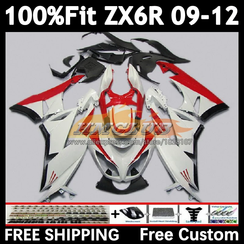 Injection Kit For KAWASAKI NINJA ZX-636 ZX-6R 2009 red white 2010 2011 2012 158No.83 ZX 636 6R ZX636 ZX6R 09 10 11 12 Fairing
Injection Kit For KAWASAKI NINJA ZX-636 ZX-6R 2009 red white 2010 2011 2012 158No.83 ZX 636 6R ZX636 ZX6R 09 10 11 12 Fairing