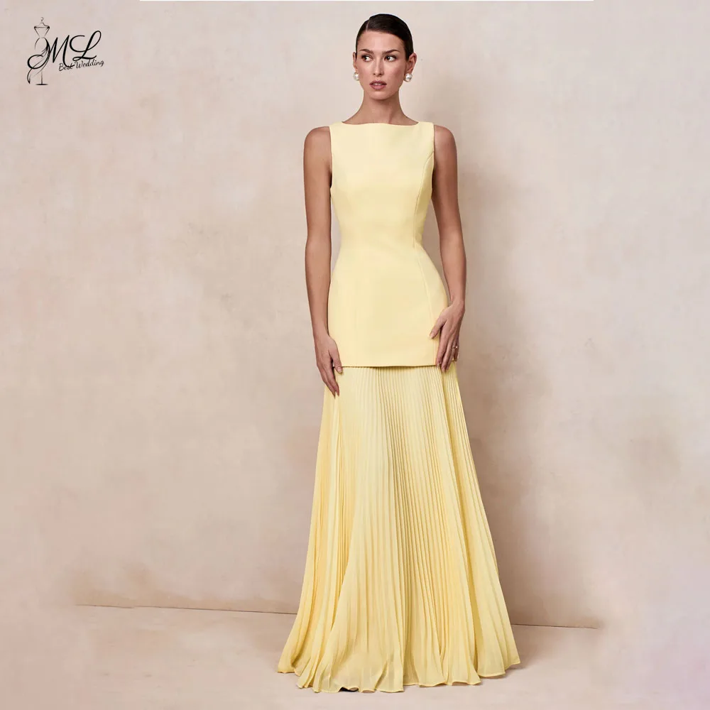 ML O-Neck Matte satin/Chiffon Evening Dress Sleeveless Pleat Floor-Length Formal Occasion Wedding Party Dresses Customized
ML O-Neck Matte satin/Chiffon Evening Dress Sleeveless Pleat Floor-Length Formal Occasion Wedding Party Dresses Customized
