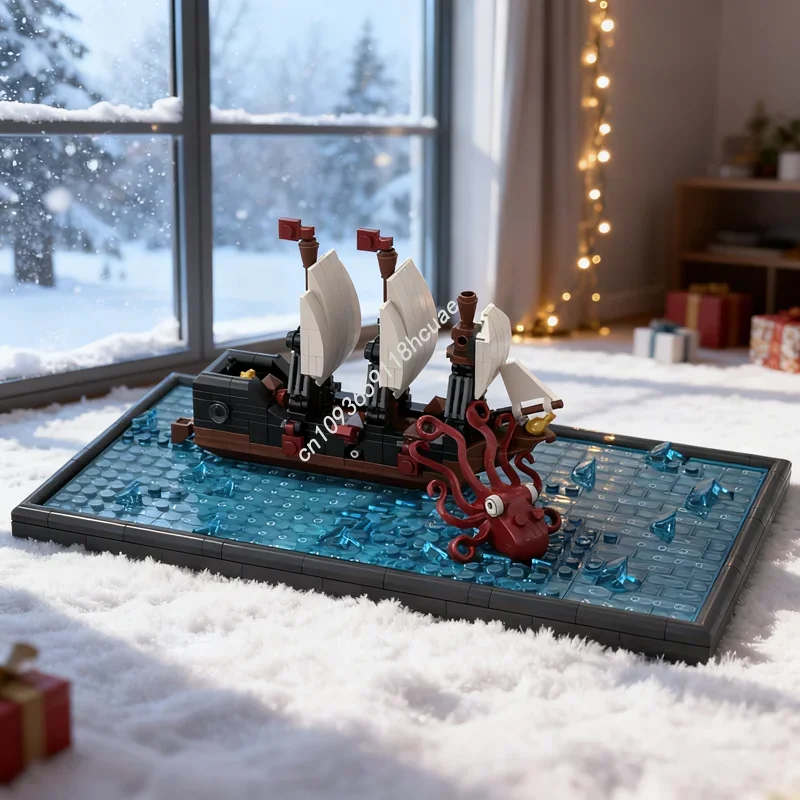 630pcs MOC Mini Pirate Ship Meeting The Kraken Model Christmas Gift Building Toys Blocks Assemble Creative Education Brick
630pcs MOC Mini Pirate Ship Meeting The Kraken Model Christmas Gift Building Toys Blocks Assemble Creative Education Brick