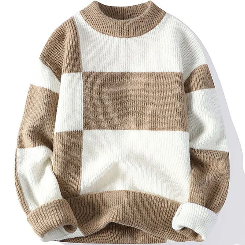 Patchwork Color Men Knit Bottom Sweater Fashion Casual Thicken Warm Short Sweater Autumn Winter Male Korean Pullover Sweater
Patchwork Color Men Knit Bottom Sweater Fashion Casual Thicken Warm Short Sweater Autumn Winter Male Korean Pullover Sweater