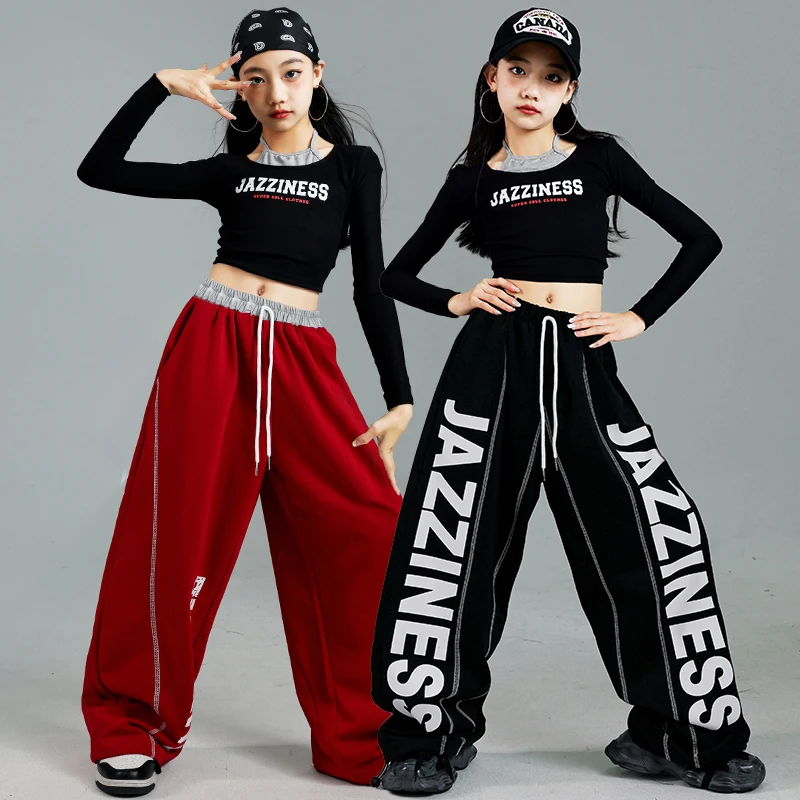 teen girls Jazz hip-hop street dance clothes set Short hanging neck T-shirt+Casual wide leg pants junior kids tracksuits outfits
teen girls Jazz hip-hop street dance clothes set Short hanging neck T-shirt+Casual wide leg pants junior kids tracksuits outfits