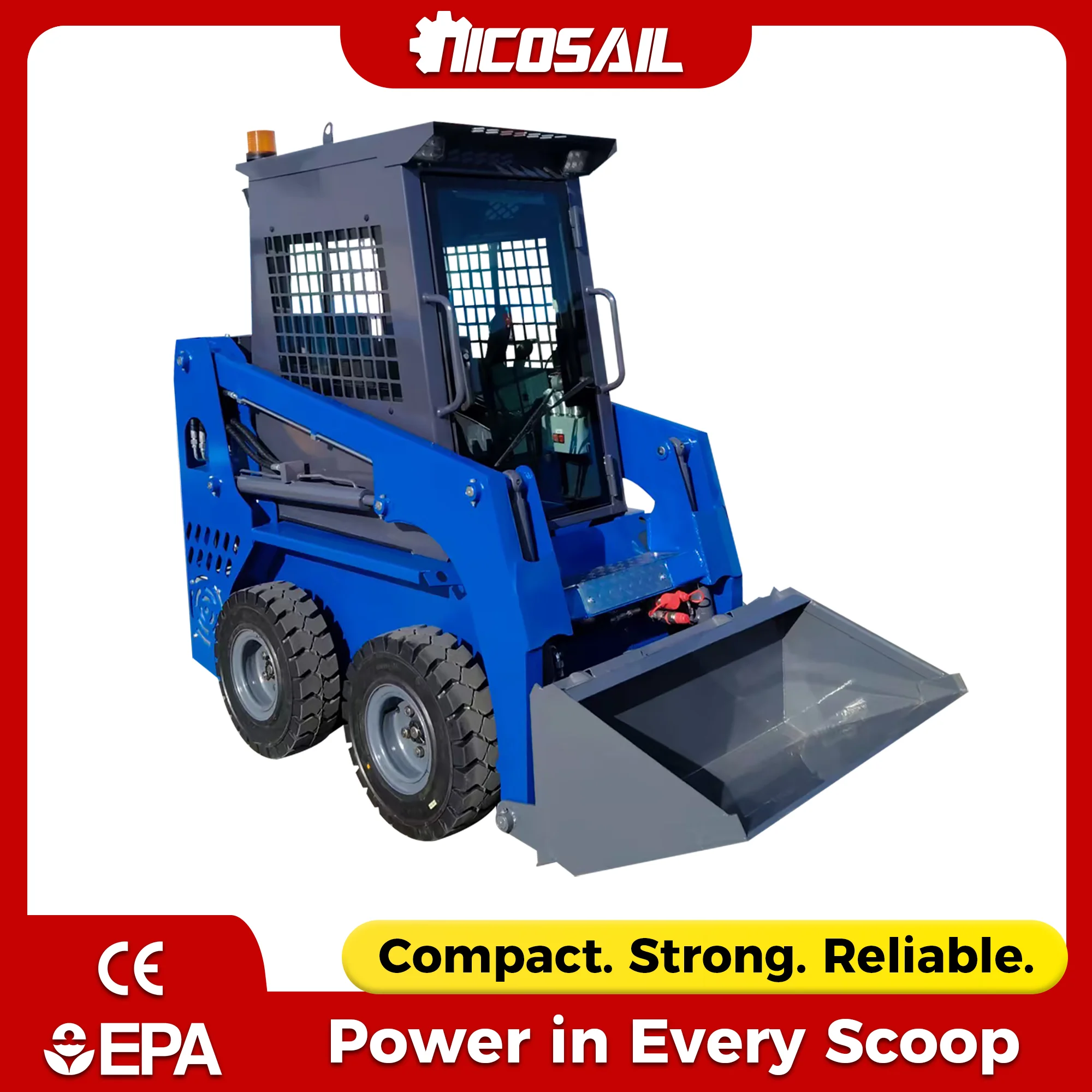 Wheel Skid Steer Loader 1.2 Ton CE Certified Euro 5 Mini Skid Loader for Rental Business
Wheel Skid Steer Loader 1.2 Ton CE Certified Euro 5 Mini Skid Loader for Rental Business