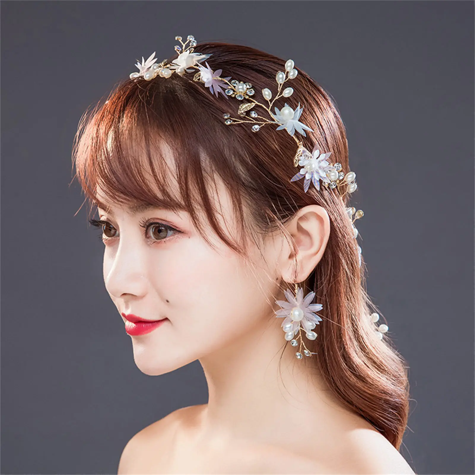 French Beaded Flower Headband With Hairpin For Wedding Dress Accessories
French Beaded Flower Headband With Hairpin For Wedding Dress Accessories