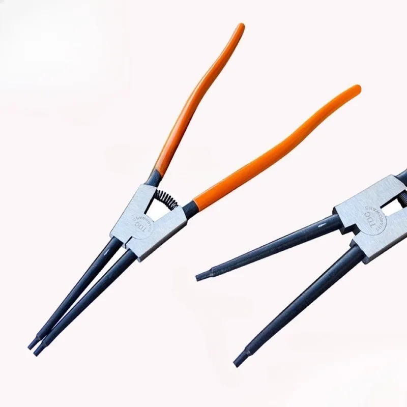 Профессиональные плоскогубцы для стопорных колец из углеродистой стали, портативные плоскогубцы с длинной ручкой, различные характеристики, инструмент для установки и разборки стопорных колец
Профессиональные плоскогубцы для стопорных колец из углеродистой стали, портативные плоскогубцы с длинной ручкой, различные характеристики, инструмент для установки и разборки стопорных колец