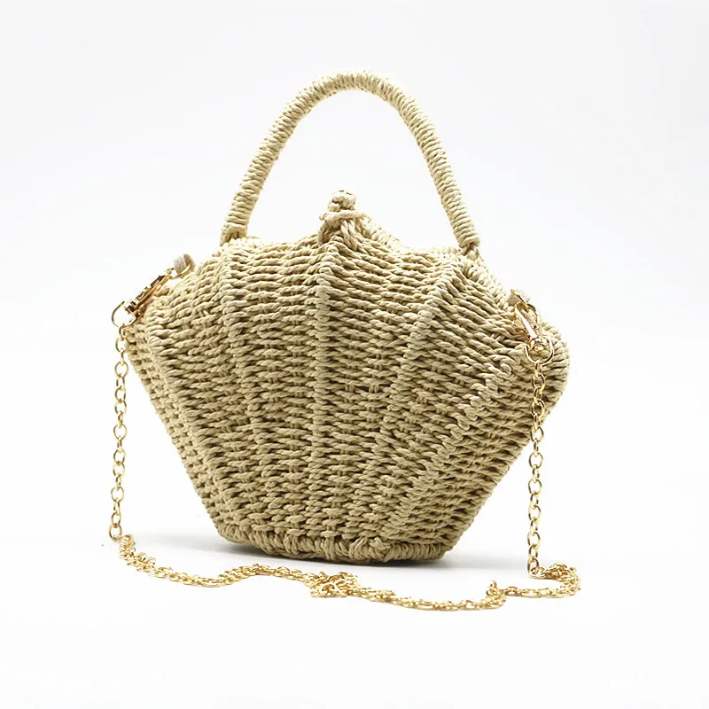 Handmade Woven Shell Rattan Bag Cute Wicker Straw Handbags Summer Chains Shoulder Crossbody Bag Bohemian Beach Bags for Women
Handmade Woven Shell Rattan Bag Cute Wicker Straw Handbags Summer Chains Shoulder Crossbody Bag Bohemian Beach Bags for Women