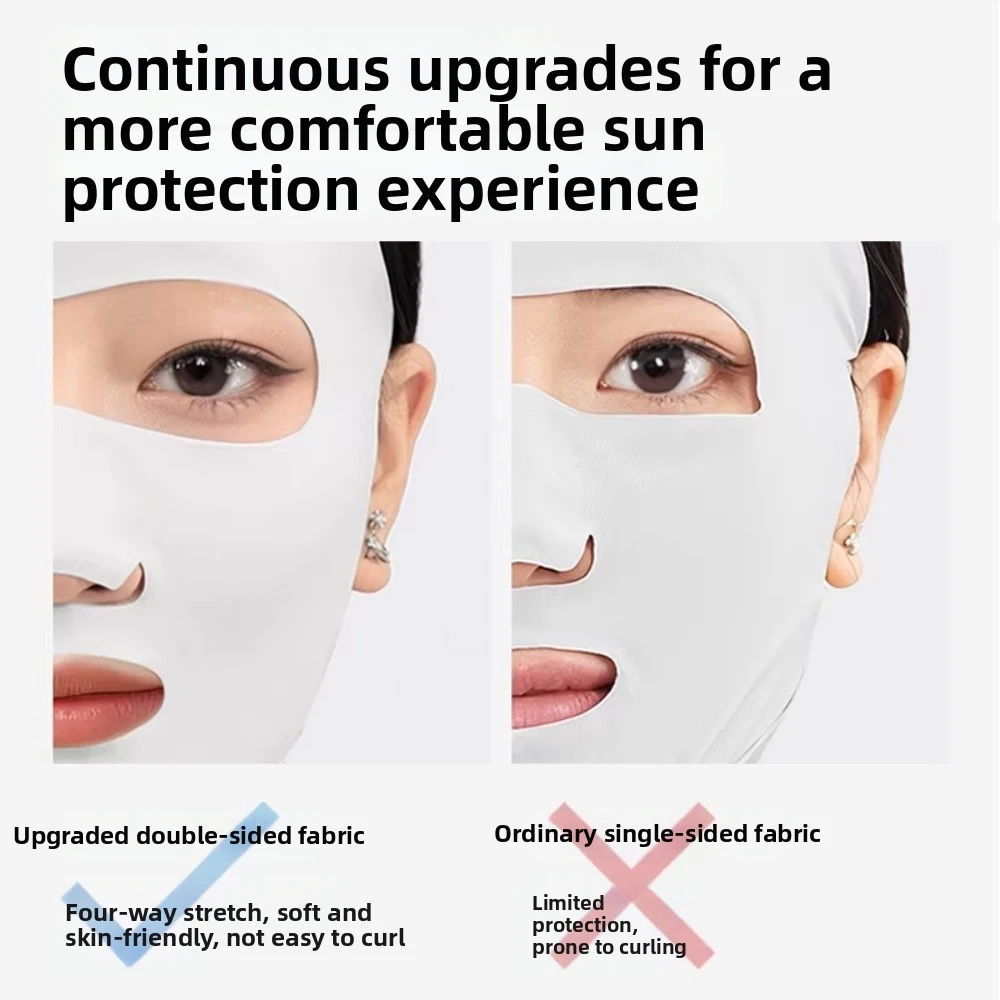Fashion Ice Silk Sun Protection Mask Full Face Dustproof Anti-UV Neck Scarf Sunscree Breathable Sunshade Face Mask Summer
Fashion Ice Silk Sun Protection Mask Full Face Dustproof Anti-UV Neck Scarf Sunscree Breathable Sunshade Face Mask Summer