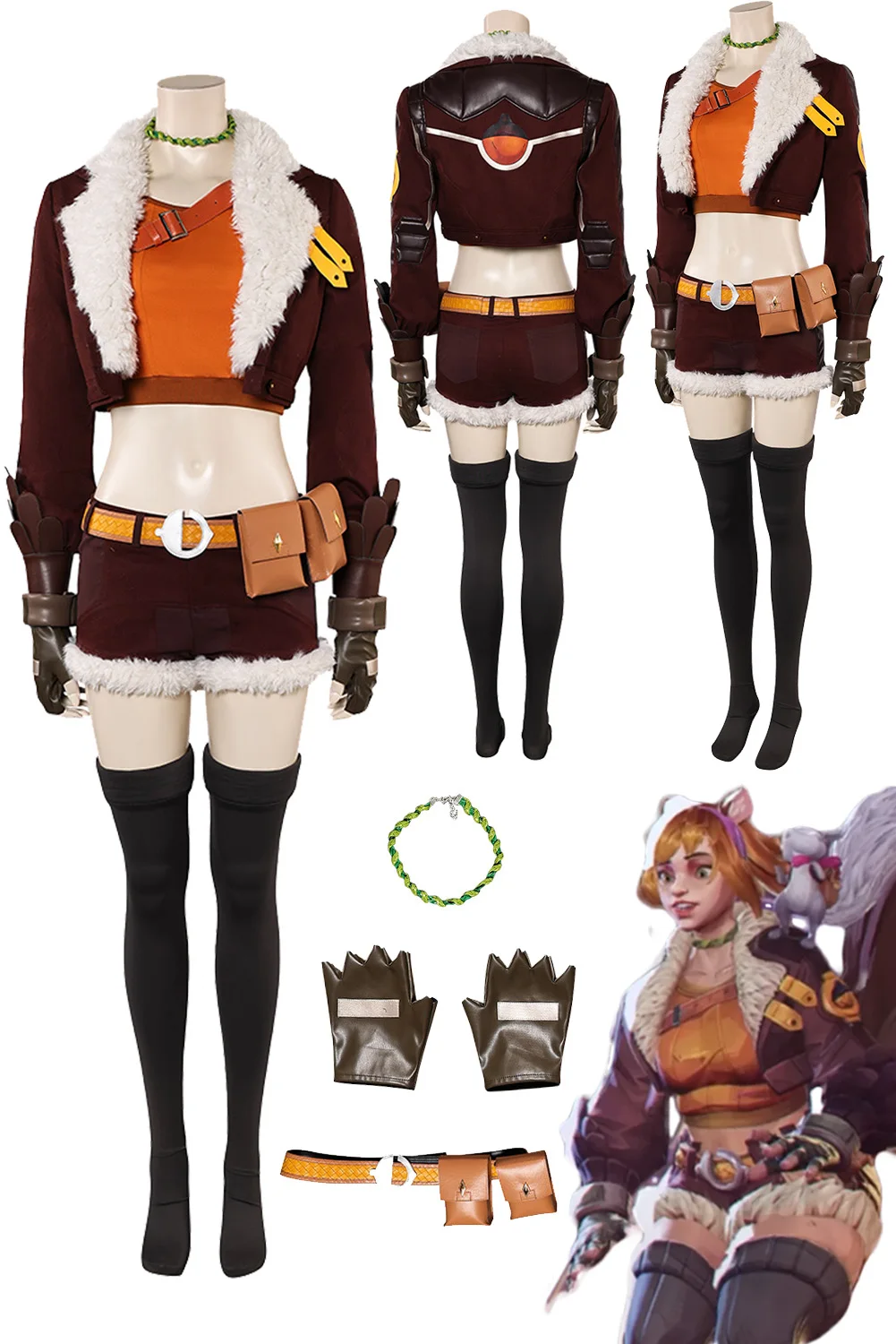 Doreen Green Cosplay Women Costume Game Rival Disguise Fantasia Outfits Female Roleplay Coat Pants Leg Socks Full Set Halloween
Doreen Green Cosplay Women Costume Game Rival Disguise Fantasia Outfits Female Roleplay Coat Pants Leg Socks Full Set Halloween