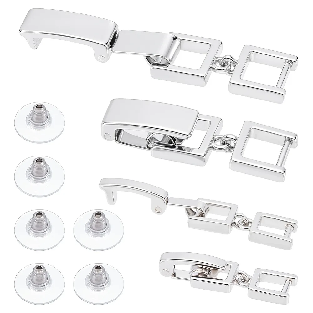 2Pcs Brass Fold Over Clasps with 6Pcs 316 Surgical Stainless Steel Ear Nuts Platinum 19mm square: 8x5.5x2mm Clasp: 10x2x4mm
2Pcs Brass Fold Over Clasps with 6Pcs 316 Surgical Stainless Steel Ear Nuts Platinum 19mm square: 8x5.5x2mm Clasp: 10x2x4mm