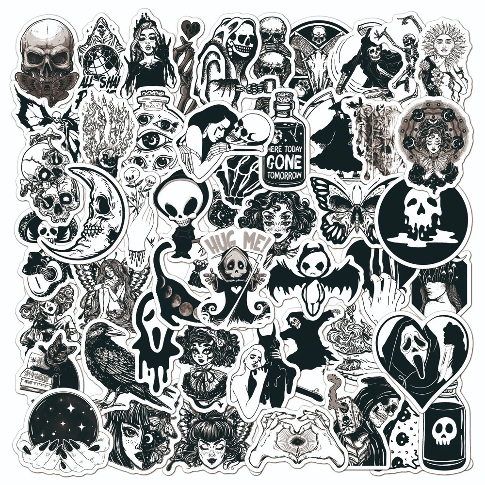 10/30/50psc Cool Gothic Black and White Witch Stickers Skateboard Laptop Car Guitar Luggage Phone Motorcycle Waterproof Sticker
10/30/50psc Cool Gothic Black and White Witch Stickers Skateboard Laptop Car Guitar Luggage Phone Motorcycle Waterproof Sticker