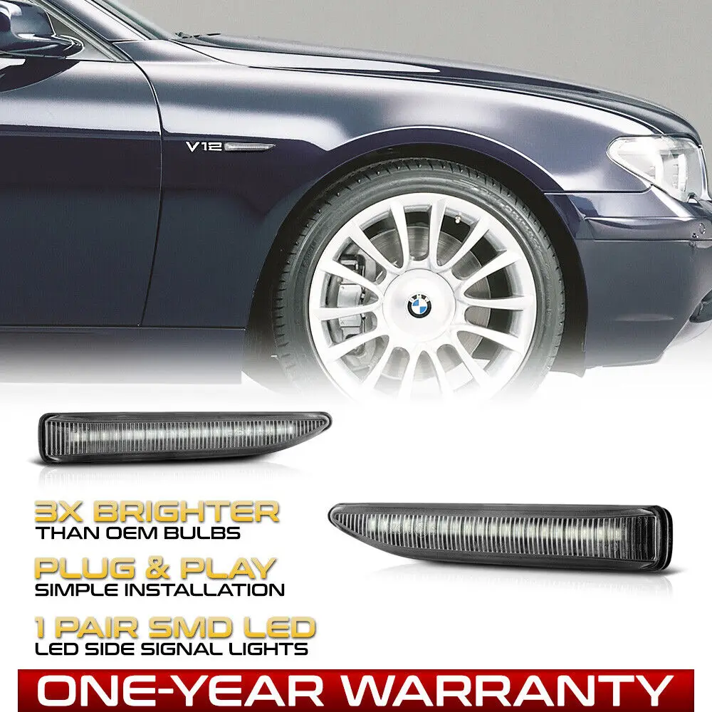 Clear LED Side Marker Signal Light Blinker Lamp For 2002-2008 BMW 745i 750i 760i
Clear LED Side Marker Signal Light Blinker Lamp For 2002-2008 BMW 745i 750i 760i