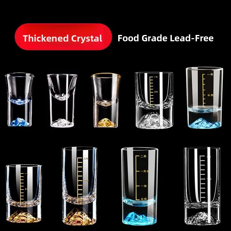 Creative Blue Mountain Gold Mountain Set Luxury Home Use Two Ounce Cup with Scale One Ounce Small Alcohol Cup Glass Whiskey Cup
Creative Blue Mountain Gold Mountain Set Luxury Home Use Two Ounce Cup with Scale One Ounce Small Alcohol Cup Glass Whiskey Cup