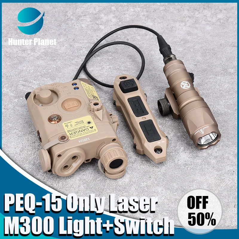 Airsoft PEQ15 PEQ Tactical Red Green Blue Laser M300 M300A Flashlight Hunting Weapon Scout Light Dull Funtion Switch
Airsoft PEQ15 PEQ Tactical Red Green Blue Laser M300 M300A Flashlight Hunting Weapon Scout Light Dull Funtion Switch