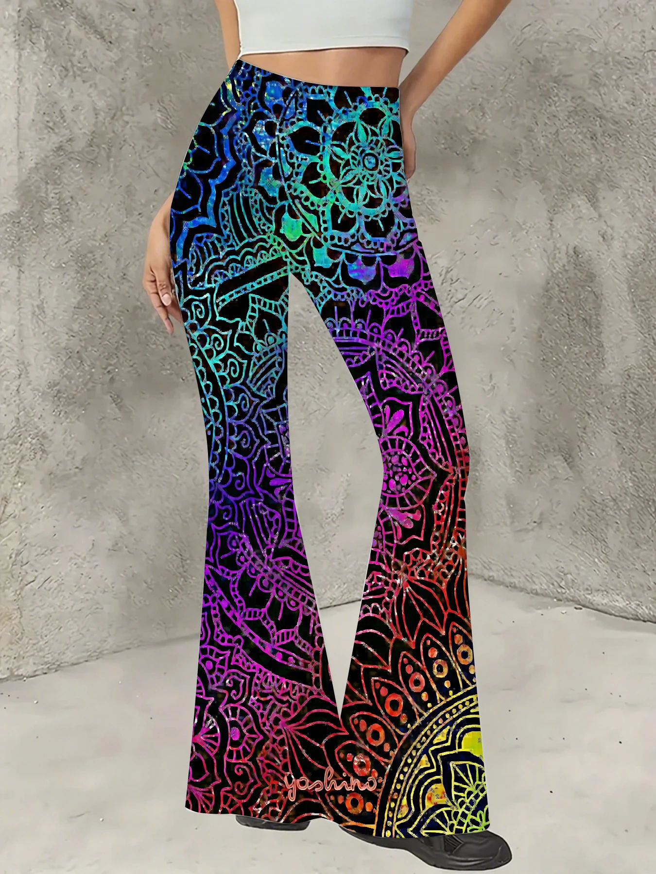 Women's Printed Flare Pants Y2K High Waist Bell Bottom Trousers Streetwear
Women's Printed Flare Pants Y2K High Waist Bell Bottom Trousers Streetwear