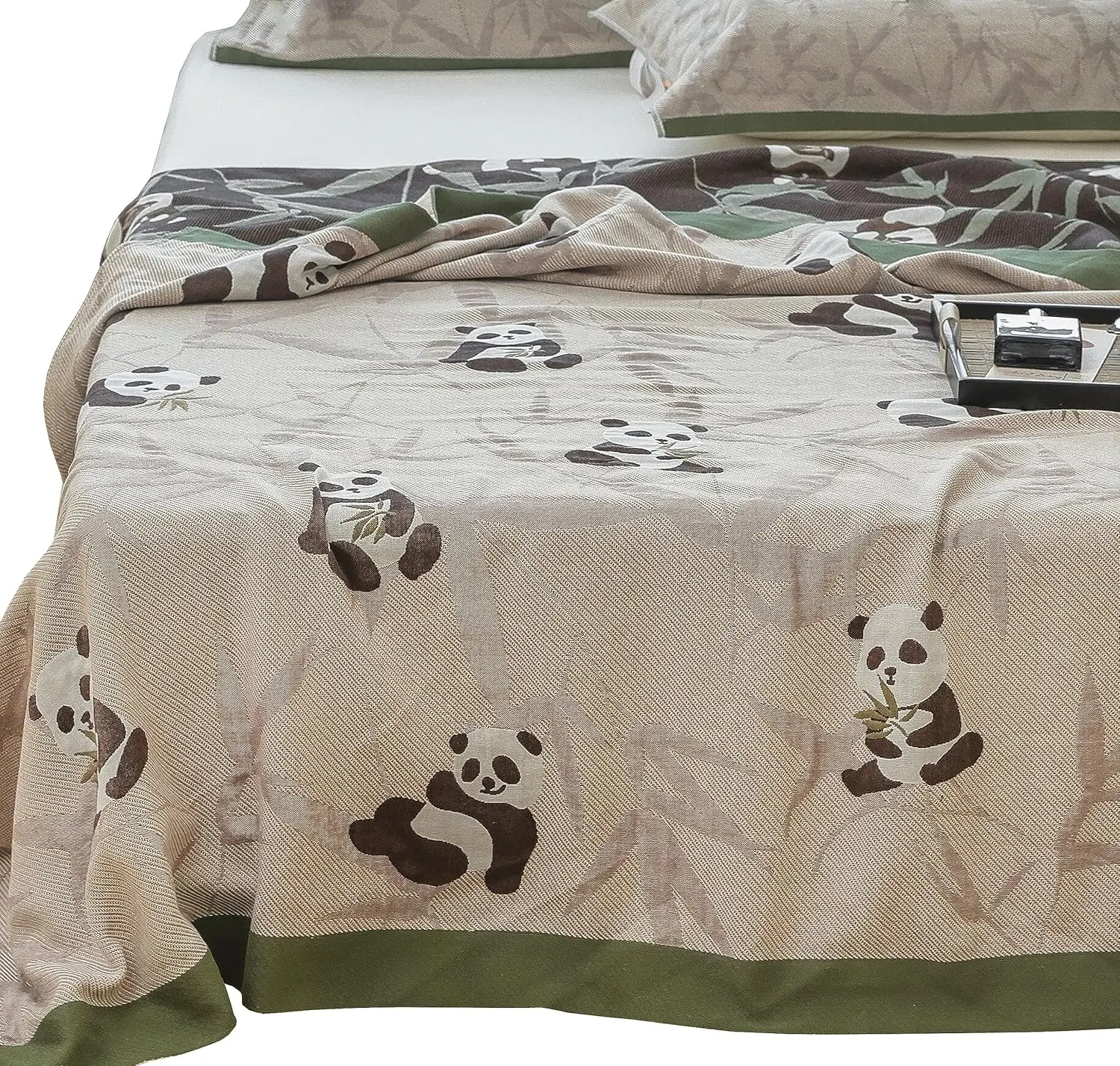 Panda Bamboo Cute Cartoon 100% Cotton Muslin Blanket Throw Cover For Bed Couch Sofa Cozy Soft Reversible Bedding Blanket
Panda Bamboo Cute Cartoon 100% Cotton Muslin Blanket Throw Cover For Bed Couch Sofa Cozy Soft Reversible Bedding Blanket